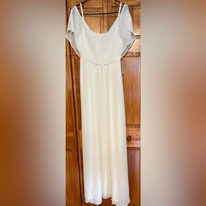 Show Me Your MuMu, Caitlin Ruffle Maxi Dress - Wedding Cake Chiffon